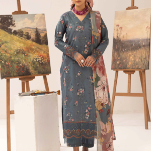 Three-Piece Lawn Embroidered Suit – Elegant & Comfortable