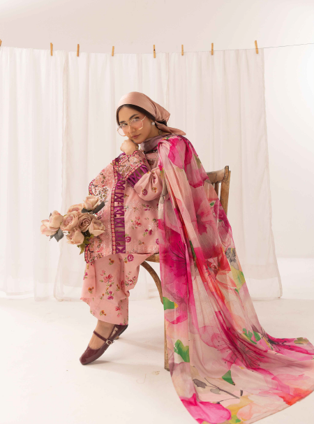 Three-Piece Lawn Embroidered Suit – Elegant & Comfortable - Image 6