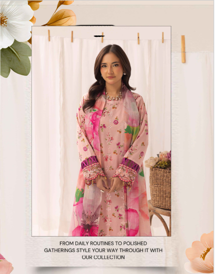 Three-Piece Lawn Embroidered Suit – Elegant & Comfortable - Image 5