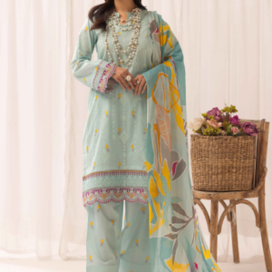 Three-Piece Lawn Embroidered Suit – Elegant & Comfortable