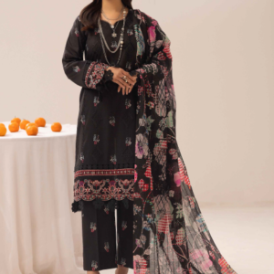 Three-Piece Lawn Embroidered Suit – Elegant & Comfortable