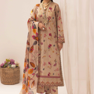 Three-Piece Lawn Embroidered Suit – Elegant & Comfortable