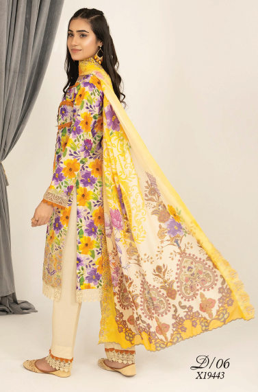 Three-Piece Lawn Digital Printed & Embroidered Suit - Image 2