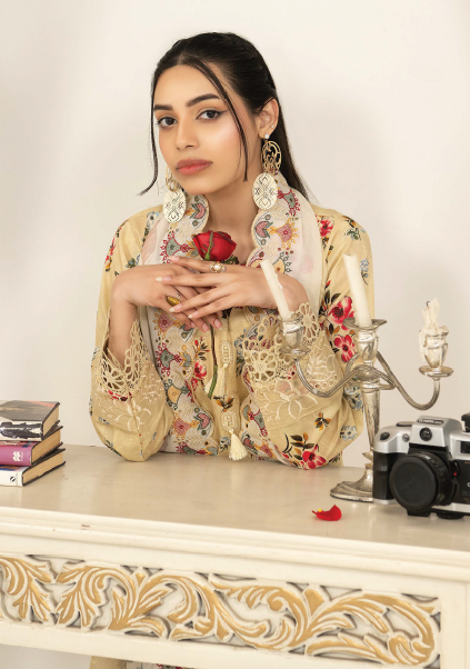 Three-Piece Lawn Digital Printed & Embroidered Suit - Image 3