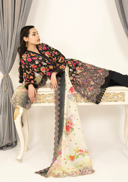 Three-Piece Lawn Digital Printed & Embroidered Suit - Image 5