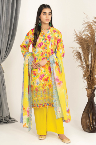 Three-Piece Lawn Digital Printed & Embroidered Suit - Image 4