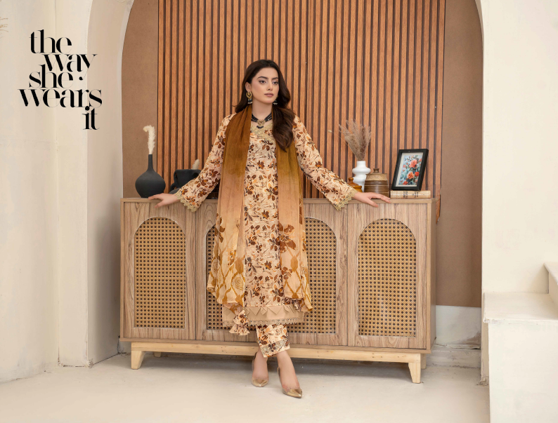 Three-Piece Digital Printed Lawn & Chiffon Suit โ Modern & Trendy - Image 6