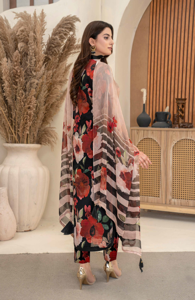 Three-Piece Digital Printed Lawn & Chiffon Suit โ Modern & Trendy - Image 2
