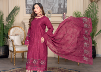 Three-Piece Lawn & Chiffon Embroidered Suit โ Graceful & Elegant - Image 5